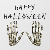 Happy Halloween Skeleton Hands Fensteraufkleber (Blatt)