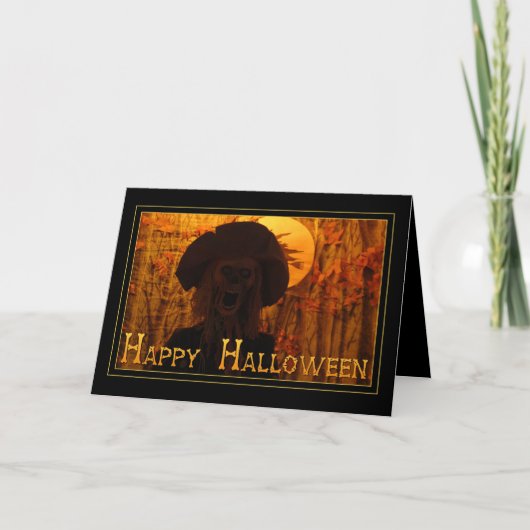 Happy Halloween Skeleton Karte (Vorderseite)
