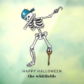 Happy Halloween Skeleton Pirate Dabbing Family Fensteraufkleber (Blatt 3)