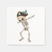 Happy Halloween Skeleton Pirate Dancing Party Serviette (Vorderseite)