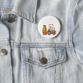 Happy Halloween Skeleton Reitlehrer Jungs Kinder Button (Beispiel)