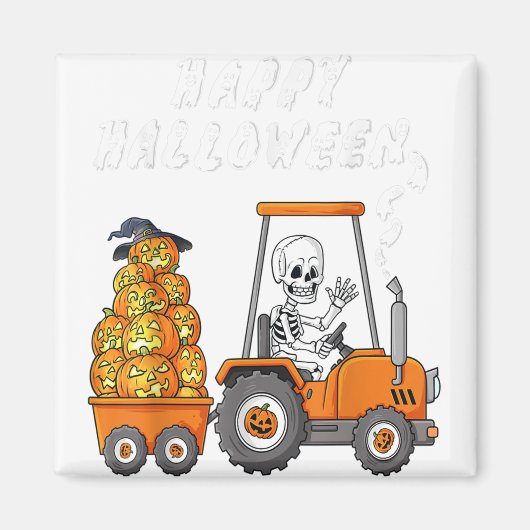 Happy Halloween Skeleton Reitlehrer Jungs Kinder Magnet (Vorne)