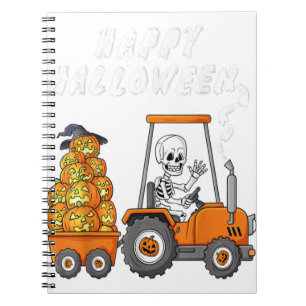 Happy Halloween Skeleton Reitlehrer Jungs Kinder Notizblock