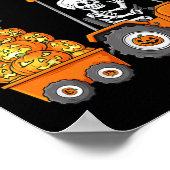 Happy Halloween Skeleton Reitlehrer Jungs Kinder Poster (Ecke)