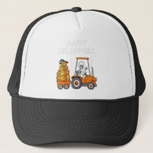 Happy Halloween Skeleton Reitlehrer Jungs Kinder Truckerkappe