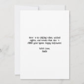 Happy Halloween Skeleton Wine Toast Modernes Desig Karte (Rückseite)