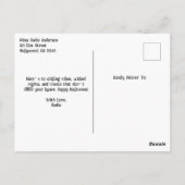 Happy Halloween Skeleton Wine Toast Modernes Desig Postkarte (Rückseite)