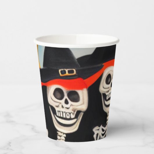 Happy Halloween Skeletons Pappbecher (Links)