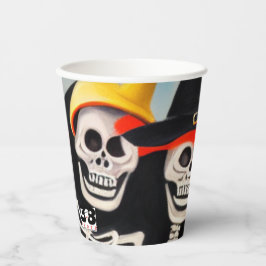 Happy Halloween Skeletons Pappbecher