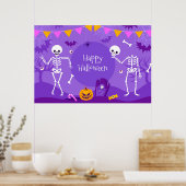 Happy Halloween Skeletons Poster (Küche)