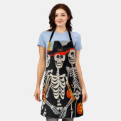 Happy Halloween Skeletons Schürze (Getragen)