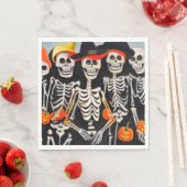 Happy Halloween Skeletons Serviette (Beispiel)
