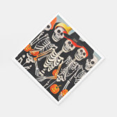 Happy Halloween Skeletons Serviette (Ecke)
