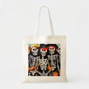 Happy Halloween Skeletons Tragetasche