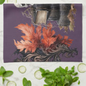 Happy Halloween Skull and Books Geschirrtuch (Gefaltet)