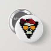 Happy Halloween Skull Button (Vorne & Hinten)