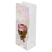 Happy Halloween Skull Geschenktüte Für Weinflaschen (Vorderseite Schrägansicht)