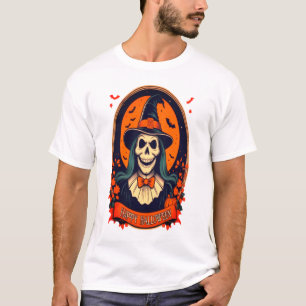 Happy Halloween Skull Hexe T-Shirt