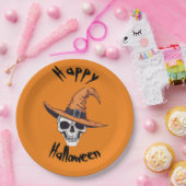 Happy Halloween Skull Paper Plate Pappteller (Party)