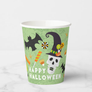 Happy Halloween Skull Party Paper Cups Pappbecher