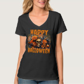 Happy Halloween Skull T - Shirt (Vorderseite)