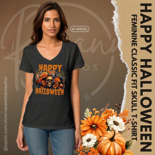 Happy Halloween Skull T - Shirt