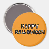 Happy Halloween Skulls Magnet (Vorderseite/Rückseite)