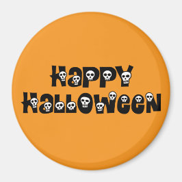 Happy Halloween Skulls Magnet