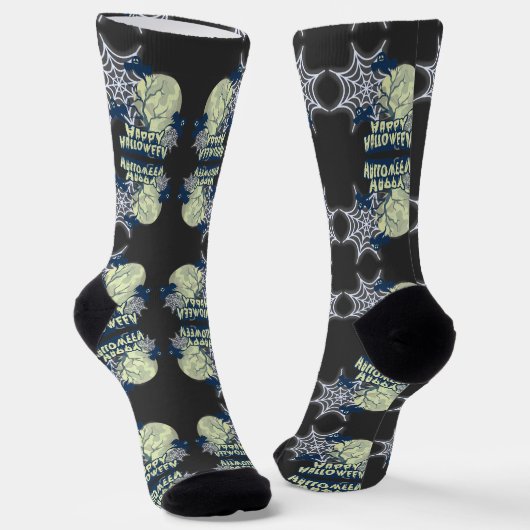 Happy Halloween Socken (Gewinkelt)