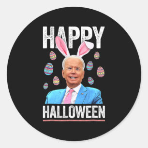 Happy Halloween Spaß Biden Bunny Eggs zu Halloween Runder Aufkleber