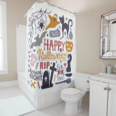 Happy Halloween Spaß und Beängstigend Duschvorhang (Beispiel)