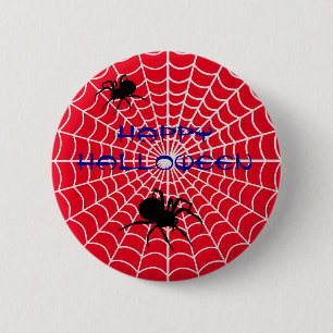 Happy Halloween Spider Button Button