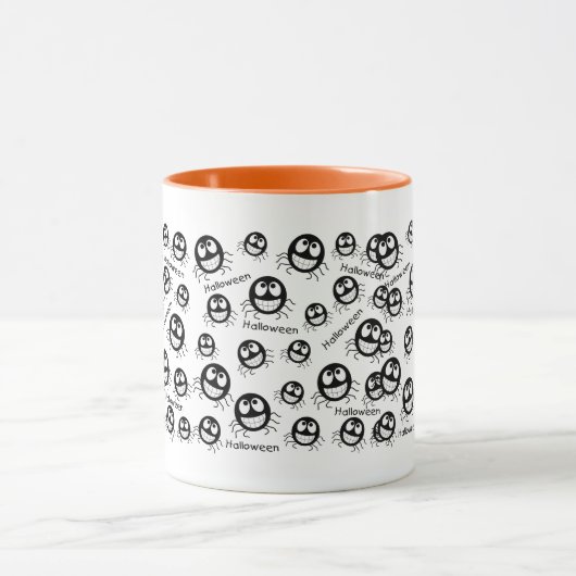 Happy Halloween Spider Collage Tasse (Zentrum)