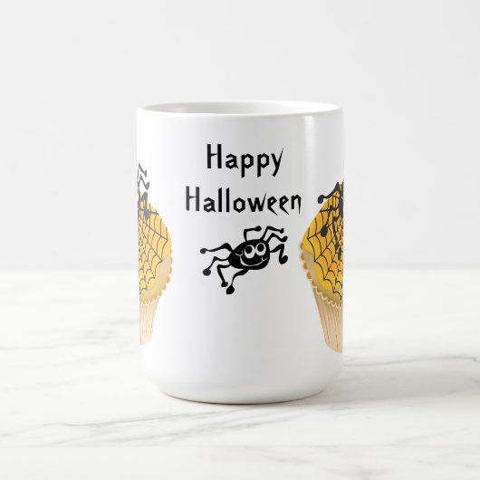 Happy Halloween Spider Cupcake Tasse (Mittel)