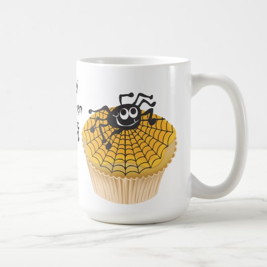Happy Halloween Spider Cupcake Tasse (Rechts)