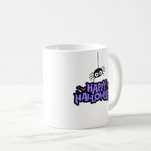 Happy Halloween Spider Kaffeetasse (VorderseiteRechts)