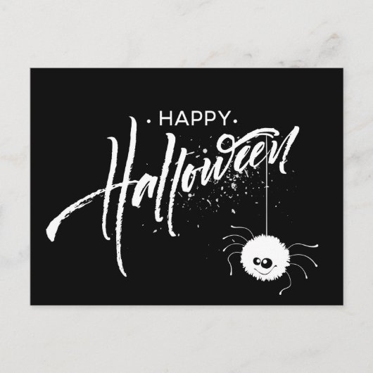 Happy Halloween Spider Postkarte (Vorderseite)
