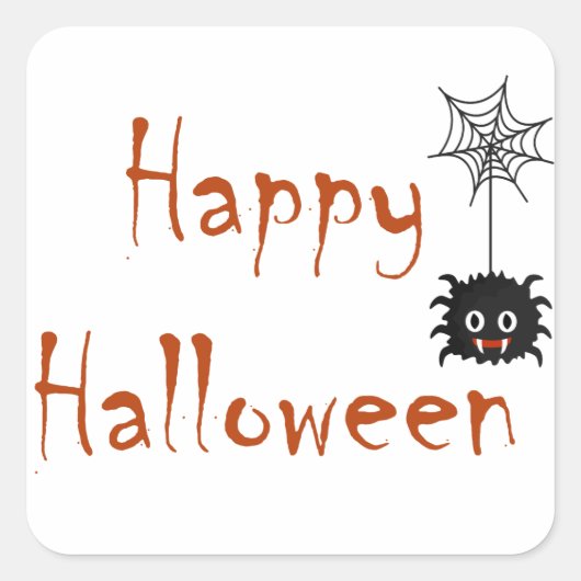 Happy Halloween Spider Sticker (Vorderseite)