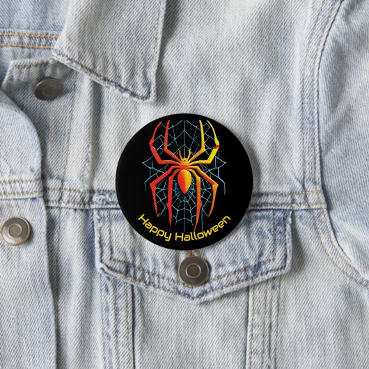 Happy Halloween Spider Web Button (Beispiel)