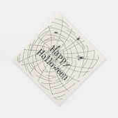 Happy Halloween Spider Web Doodle Illustration Serviette (Ecke)