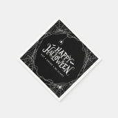 Happy Halloween Spider Web Eat Drink Beängstigend  Serviette (Ecke)