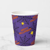 Happy Halloween Spider Web Pappbecher (Vorderseite)