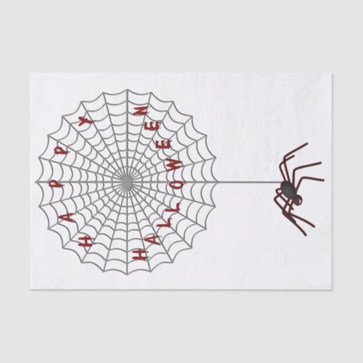 Happy Halloween Spider Web Tissue Paper Seidenpapier (Vorderseite)