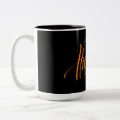 Happy Halloween Spider Zweifarbige Tasse (Links)