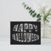 Happy Halloween Spiders & Spider Web Text Postcard Postkarte (Stehend Vorderseite)