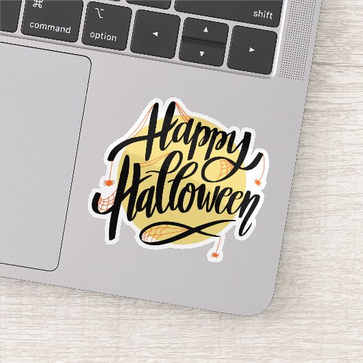 Happy halloween spiders web sticker (Detail)