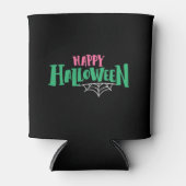 Happy Halloween Spiderweb Can Cooler Dosenkühler (Vorderseite)