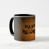 Happy Halloween Spiderweb Tasse (Vorderseite Links)