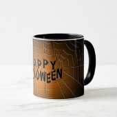 Happy Halloween Spiderweb Tasse (VorderseiteRechts)
