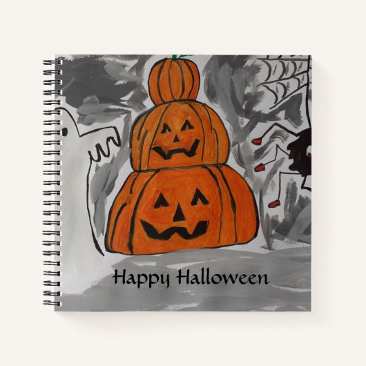 Happy Halloween Spiral Notebook Notizblock (Vorderseite)